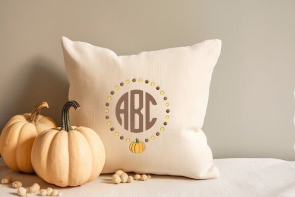 Download Pumpkin Monogram Frame Embroidery - Monogram frame embroidery Collection