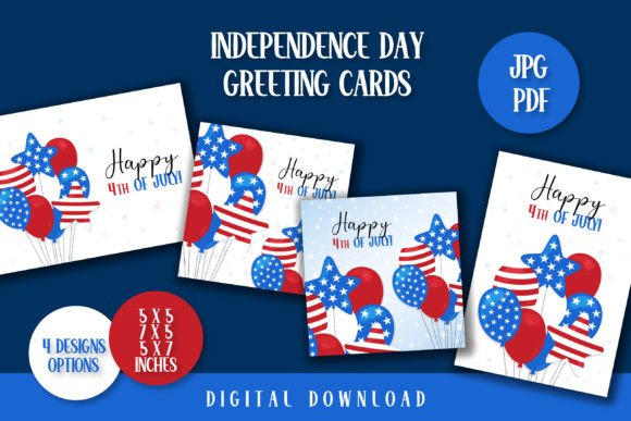 Download 4th of July Greeting Cards | USA Design - Greeting card Collection