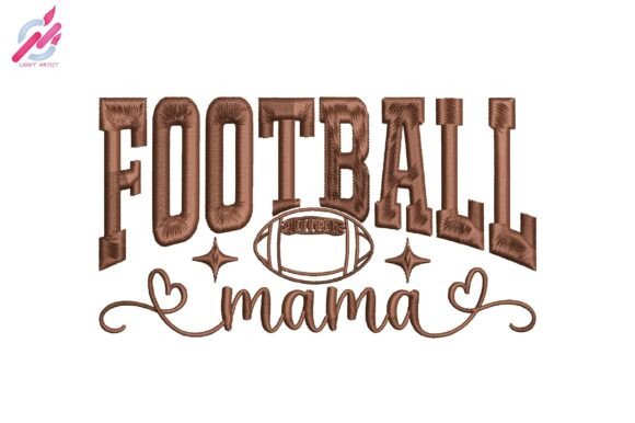 Download Football Mama Embroidery Design - Mama embroidery Collection
