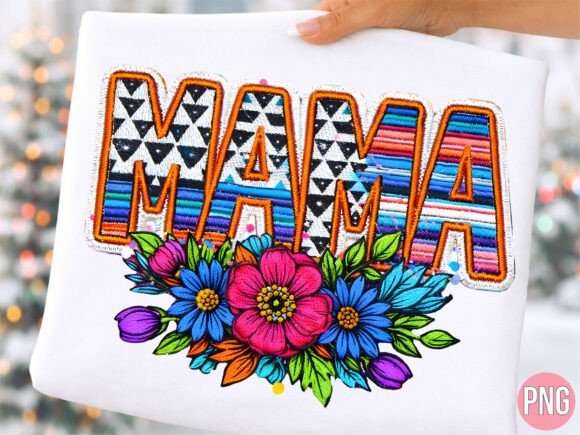 Download Boho Floral Mama Embroidery Texture PNG - Mama embroidery Collection