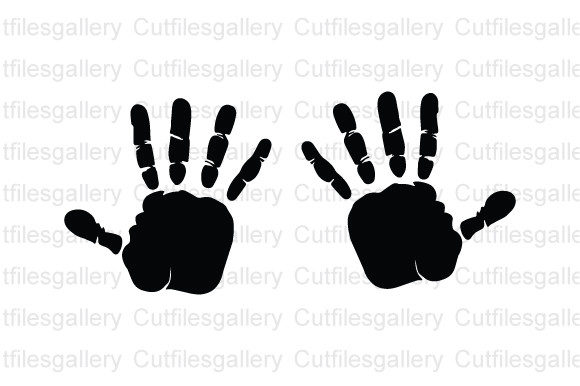 Download Children Hand Print SVG, Baby Hand Print - Children Collection