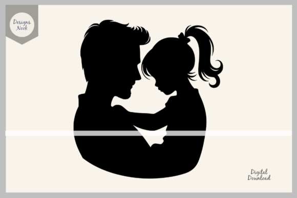 Download Father and Daughter SVG Clipart PNG DXF - Premium Resources