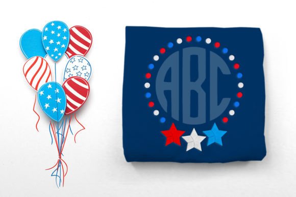 Download Patriotic Star Monogram Frame Embroidery - Monogram frame embroidery Collection