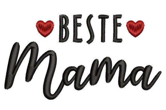 Download Beste Mama Embroidery Lettering 3 Sizes - Mama embroidery Collection